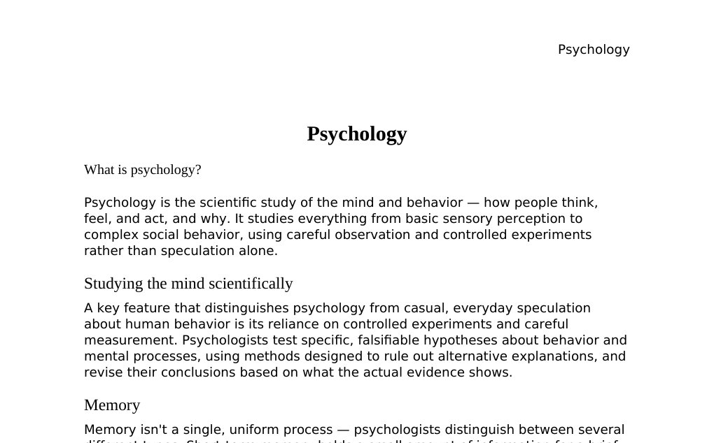 Memory, conditioning, cognitive biases, and the replication crisis Dr. Dr. med. sci. Abidin GelesCopyright - All Rights Reserved: This document and all content on this website may not be published, reproduced, or distributed without the written permission of the author, Dr. Dr. med. sci. Abidin Geles.www.medwissen.ch abidin.geles@gmail.com Psychology What is psychology?Psychology is the scientific study of the mind and behavior — how people think, feel, and act, and why. It studies everything from basic sensory perception to complex social behavior, using careful observation and controlled experiments rather than speculation alone.…
