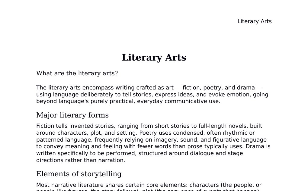 Narrative structure, poetic meter, and stylometry Dr. Dr. med. sci. Abidin GelesCopyright - All Rights Reserved: This document and all content on this website may not be published, reproduced, or distributed without the written permission of the author, Dr. Dr. med. sci. Abidin Geles.www.medwissen.ch abidin.geles@gmail.com Literary Arts What are the literary arts?The literary arts encompass writing crafted as art — fiction, poetry, and drama — using language deliberately to tell stories, express ideas, and evoke emotion, going beyond language's purely practical, everyday communicative use.…