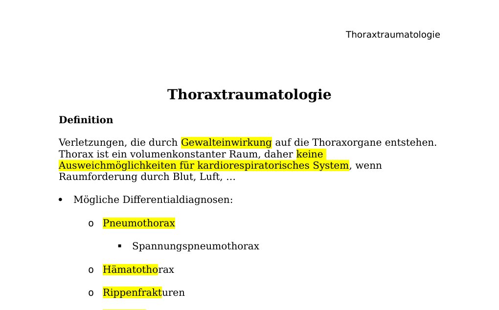 Thoraxtraumatologie DefinitionVerletzungen, die durch Gewalteinwirkung auf die Thoraxorgane entstehen. Thorax ist ein volumenkonstanter Raum, daher keine Ausweichmöglichkeiten für kardiorespiratorisches System, wenn Raumforderung durch Blut, Luft, …Mögliche Differentialdiagnosen: Pneumothorax Spannungspneumothorax Hämatothorax Rippenfrakturen Kontusionen Lungenkontusionen, -rupturen Bronchusrupturen Keine Lungenausdehnung nach Thoraxdrainagen-Einlage Therapie: VATS Verletzungsarten Stumpfes Thoraxtrauma Breitflächige, hochenergetische Gewalteinwirkung Oft Begleitverletzungen - Polytrauma Zwei typische Verletzungsmuster: Frakturen der Thoraxwand Verletzungen der Thoraxviszera Inspektion: Atemtyp?…
