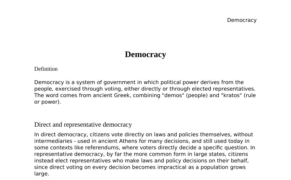 Democratic systems, electoral mechanics, voting Dr. Dr. med. sci. Abidin GelesCopyright - All Rights Reserved: This document and all content on this website may not be published, reproduced, or distributed without the written permission of the author, Dr. Dr. med. sci. Abidin Geles.www.medwissen.ch abidin.geles@gmail.com Democracy DefinitionDemocracy is a system of government in which political power derives from the people, exercised through voting, either directly or through elected representatives. The word comes from ancient Greek, combining "demos" (people) and "kratos" (rule or power).…