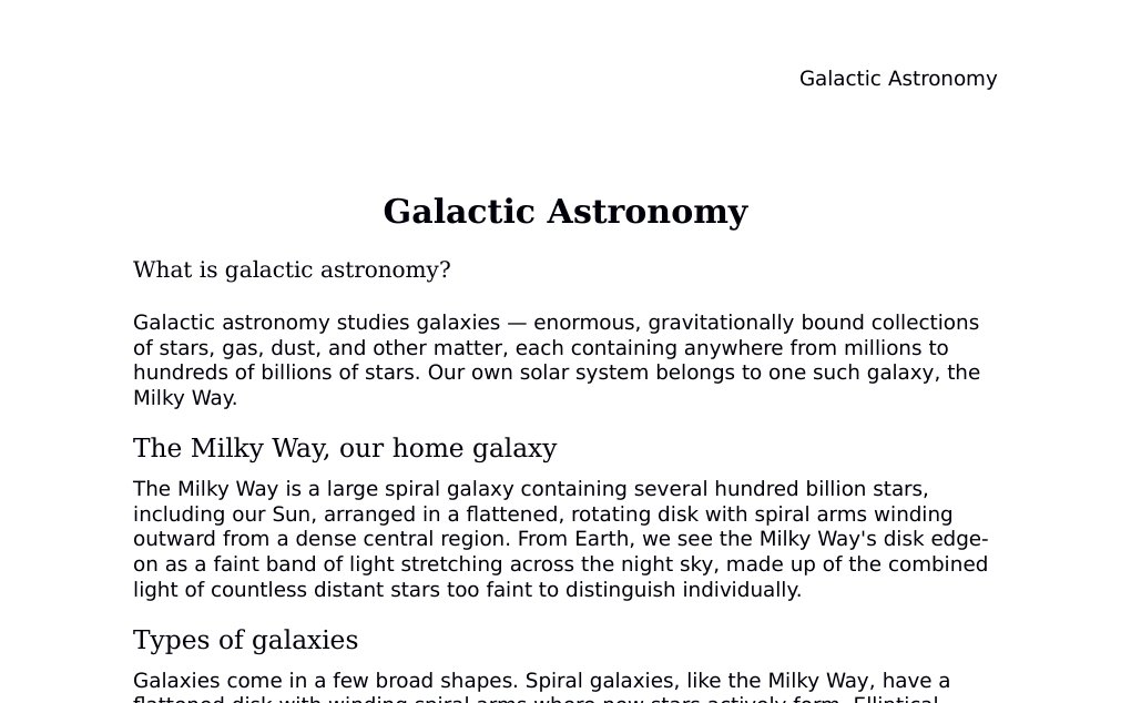 The Milky Way, galaxy types, dark matter evidence, and supermassive black holes Dr. Dr. med. sci. Abidin GelesCopyright - All Rights Reserved: This document and all content on this website may not be published, reproduced, or distributed without the written permission of the author, Dr. Dr. med. sci. Abidin Geles.www.medwissen.ch abidin.geles@gmail.com Galactic Astronomy What is galactic astronomy?Galactic astronomy studies galaxies — enormous, gravitationally bound collections of stars, gas, dust, and other matter, each containing anywhere from millions to hundreds of billions of stars.…