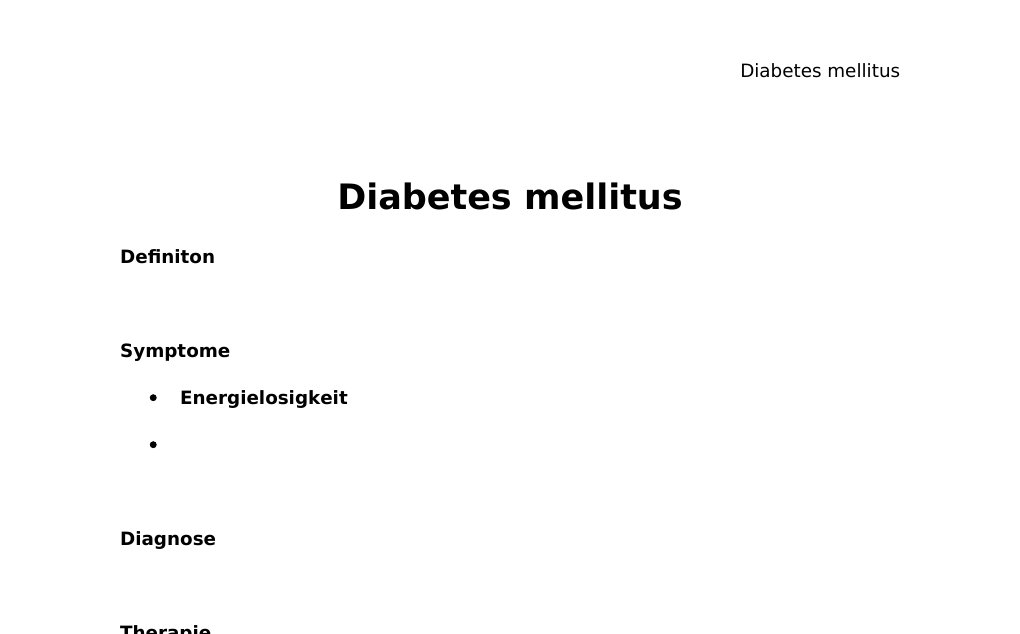 Diabetes mellitus Definiton Symptome Energielosigkeit Diagnose Therapie Prävention der Folgeerkrankungen:Um Diabetes Typ II im Frühstadium zu entdecken und Folgeerkrankungen wie zB. Herzinfakrt, Sehstörungen oder Nierenversagen vorzubeugen, sollte man ab dem 40 Lebensjahr bis 75 LJ alle 3 Jahre kontrollieren oder anschauen.…