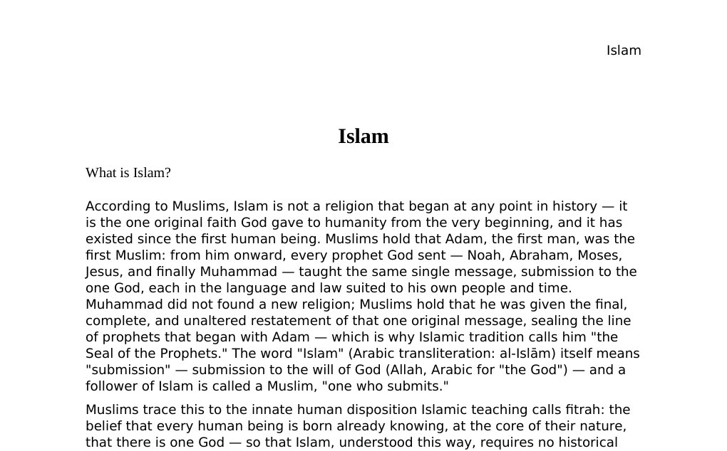 Islam What is Islam? …
