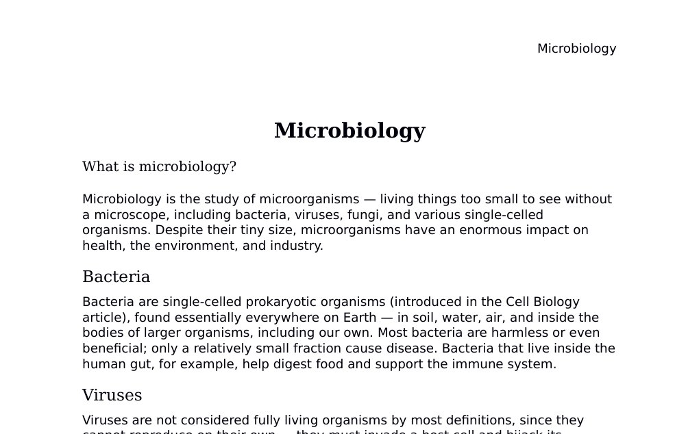 Bacteria, viruses, antibiotics, and bacteriophages Dr. Dr. med. sci. Abidin GelesCopyright - All Rights Reserved: This document and all content on this website may not be published, reproduced, or distributed without the written permission of the author, Dr. Dr. med. sci. Abidin Geles.www.medwissen.ch abidin.geles@gmail.com Microbiology What is microbiology?Microbiology is the study of microorganisms — living things too small to see without a microscope, including bacteria, viruses, fungi, and various single-celled organisms. Despite their tiny size, microorganisms have an enormous impact on health, the environment, and industry.…